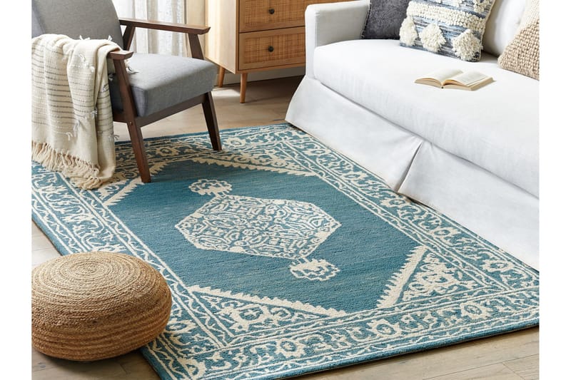 Gevas Ullmatta 140x200 cm - Blå - Textil & mattor - Matta - Modern matta - Ullmatta