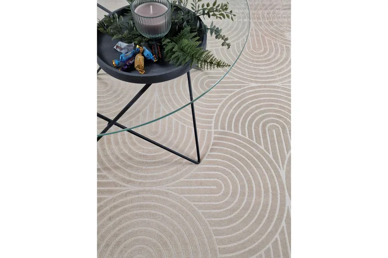 Granada Viskosmatta 200x290 cm - Sand - Textil & mattor - Matta - Modern matta - Viskosmatta & konstsilkesmatta