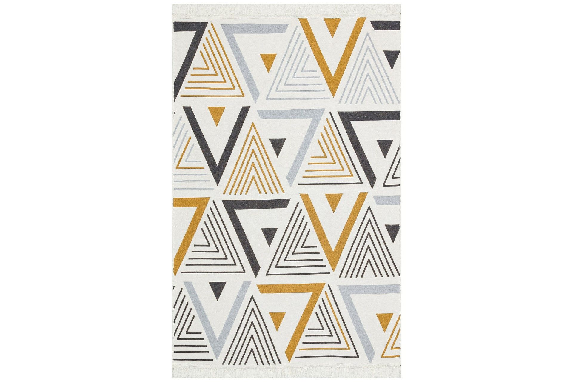 are gångmatta 80x150 cm rektangulär - gul/grå