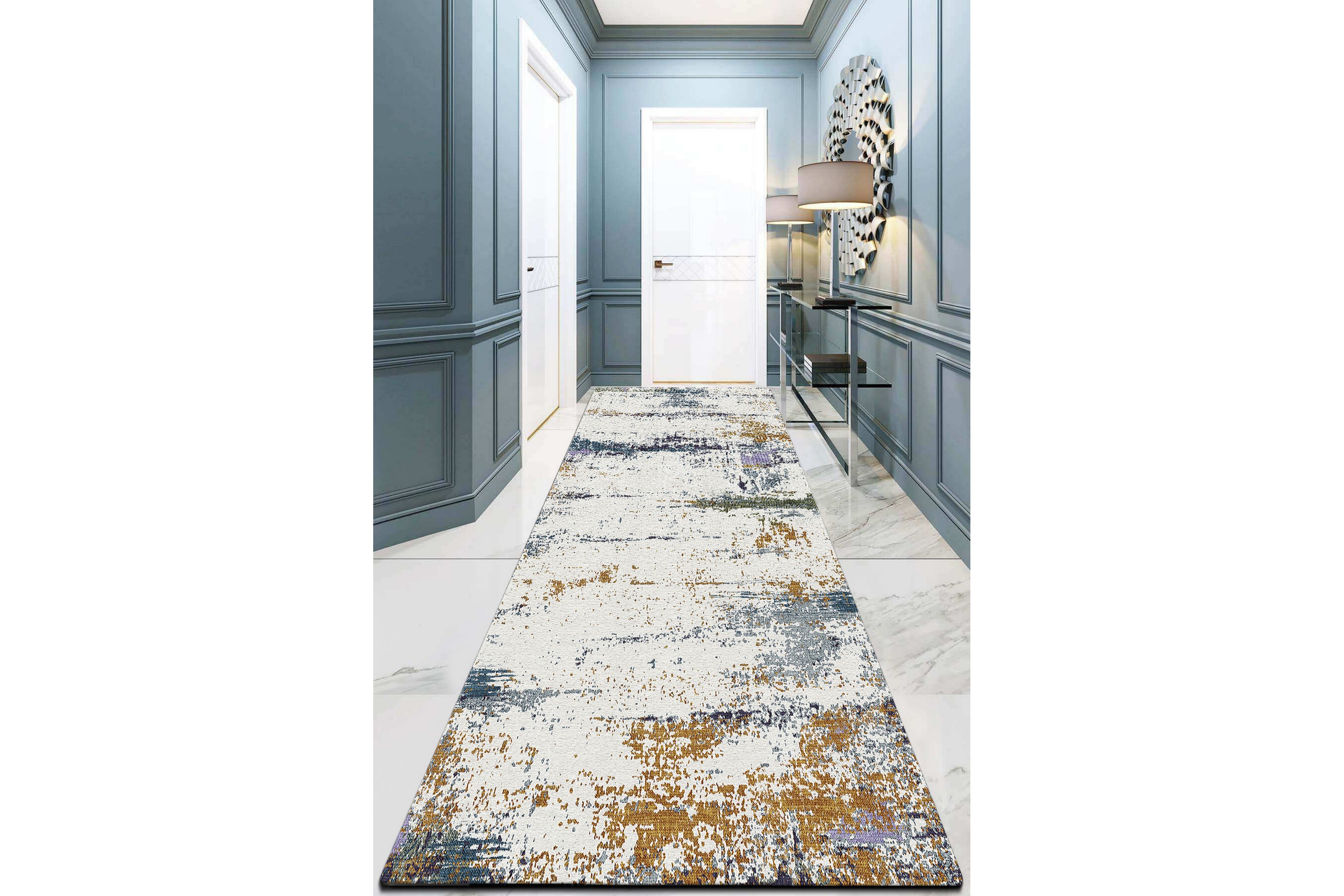 gångmatta neelkant 80x300 cm rektangulär - flerfärgad