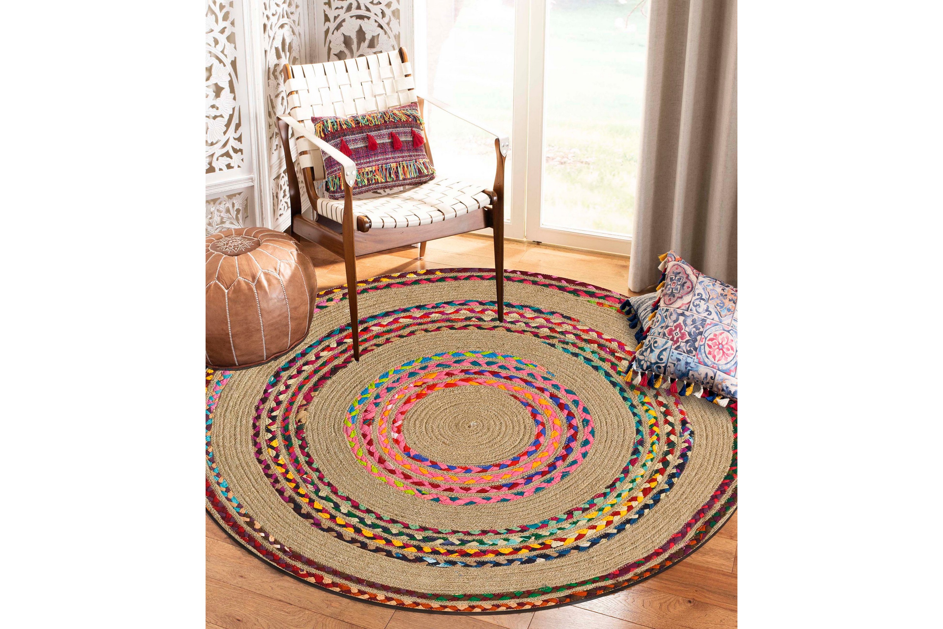 gångmatta nisat 150x150 cm rektangulär - flerfärgad