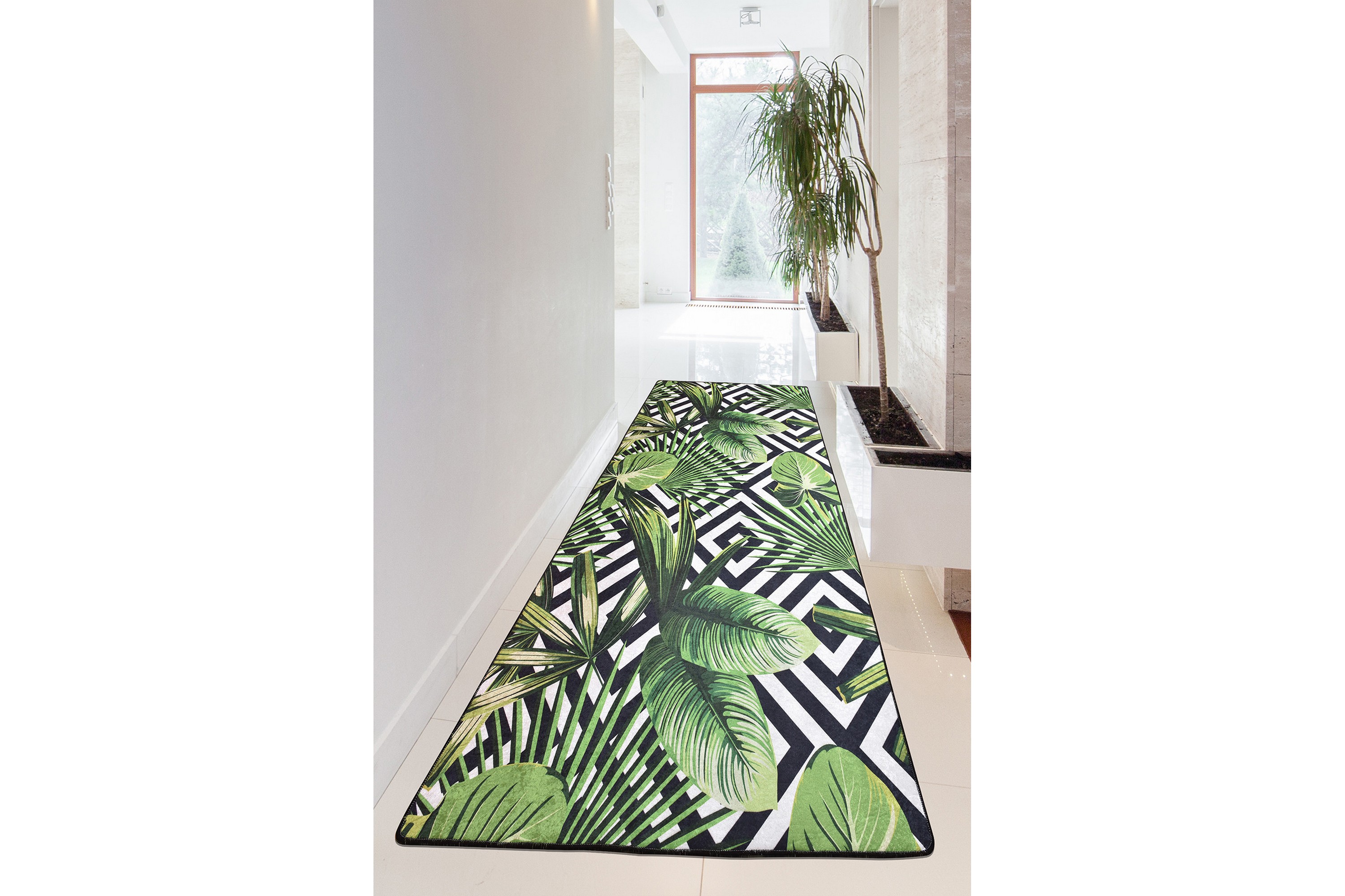 gångmatta nosad 80x200 cm rektangulär - flerfärgad