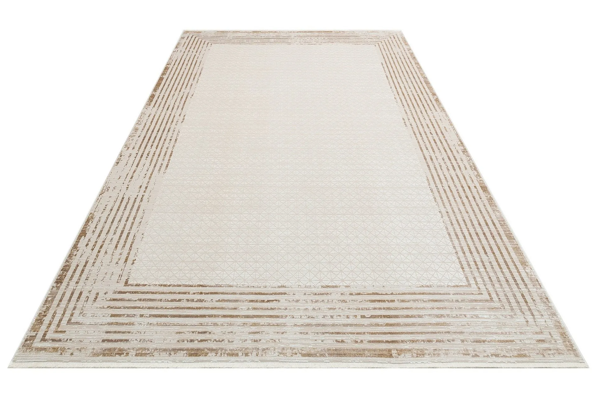 Mhl G&aring;ngmatta 100x300 cm Rektangul&auml;r - Creme/Guld