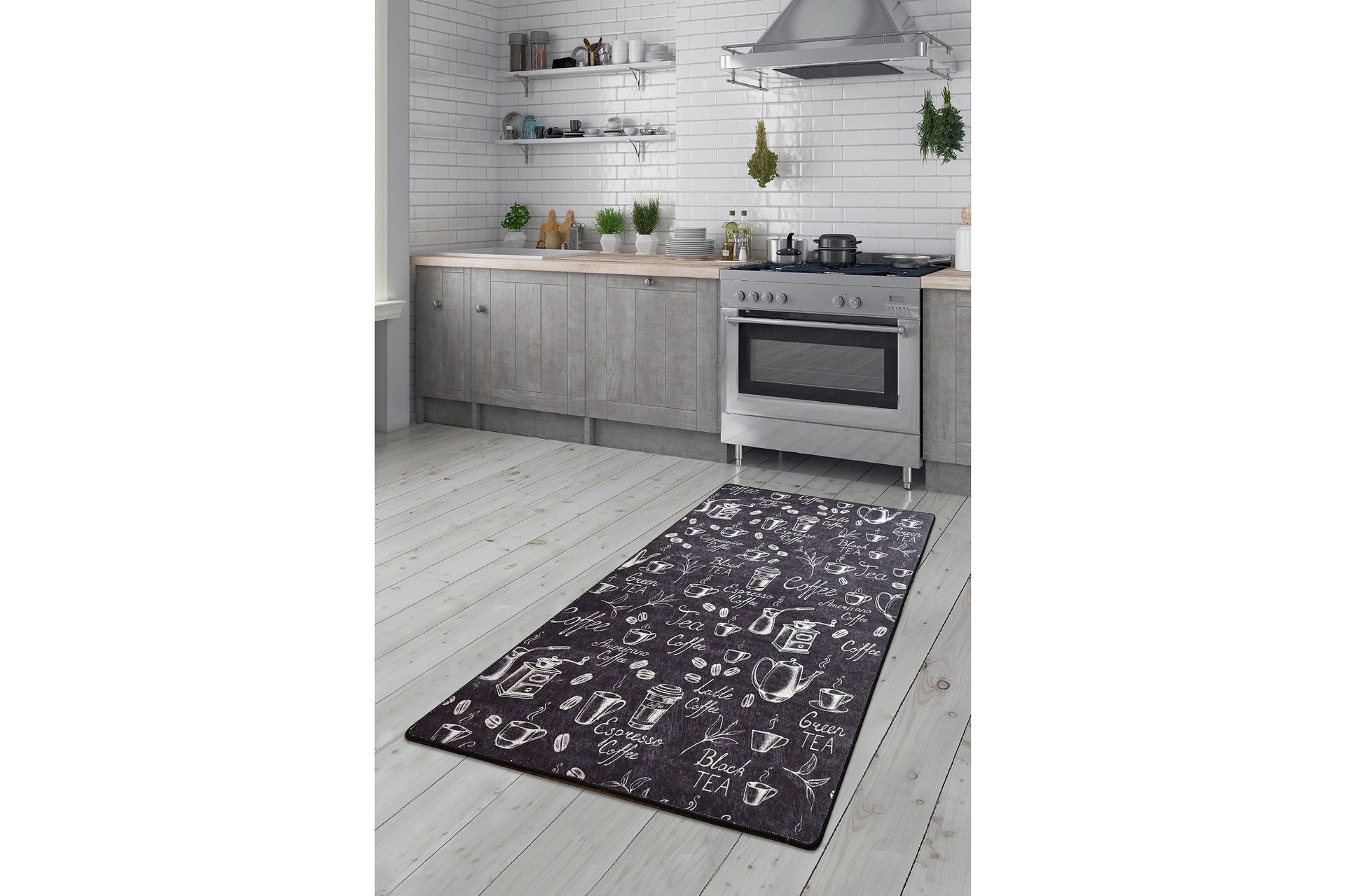 Mikino Entrematta 80x300 cm - Svart/Sammet