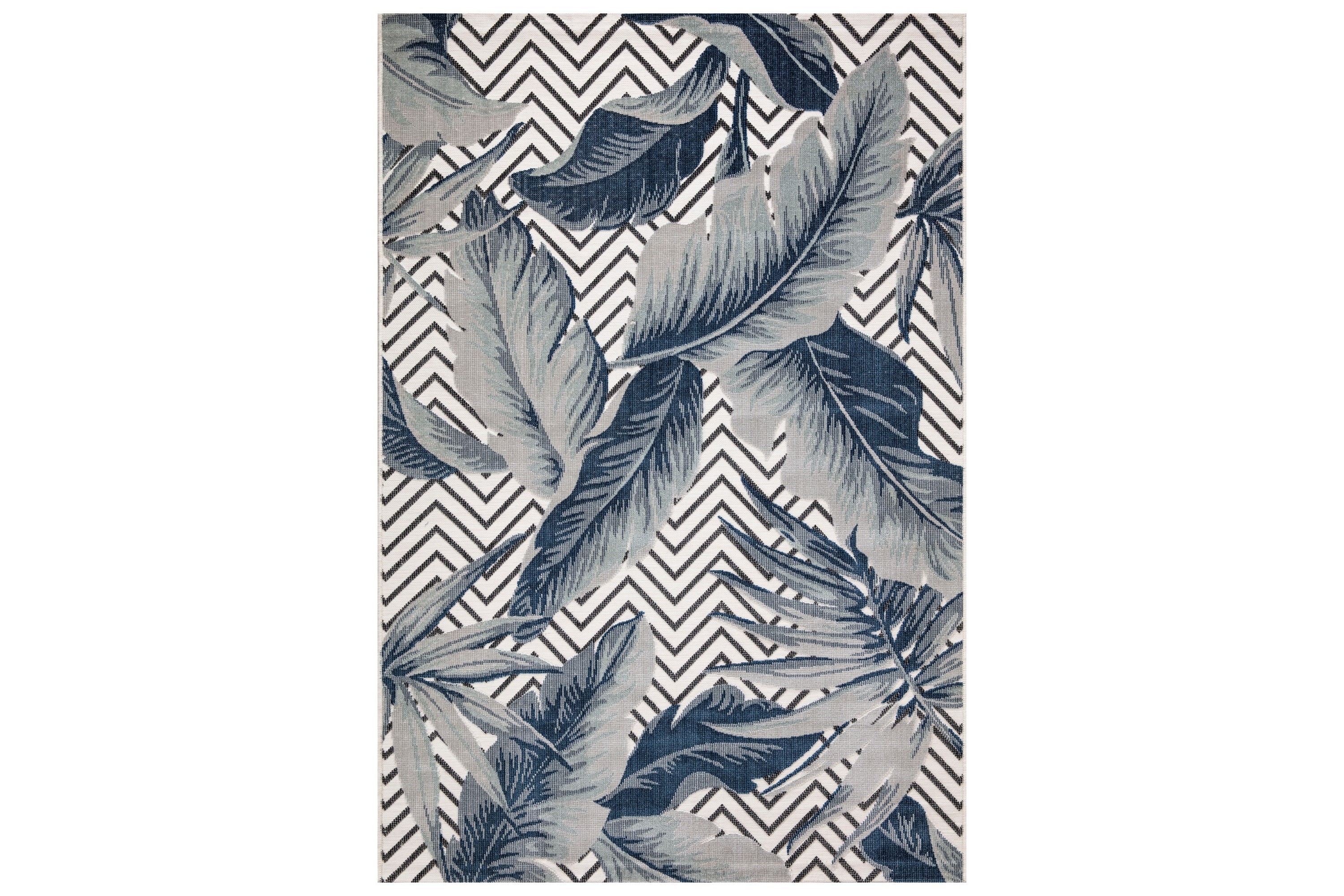 gångmatta nature 78x300 rektangulär - blå