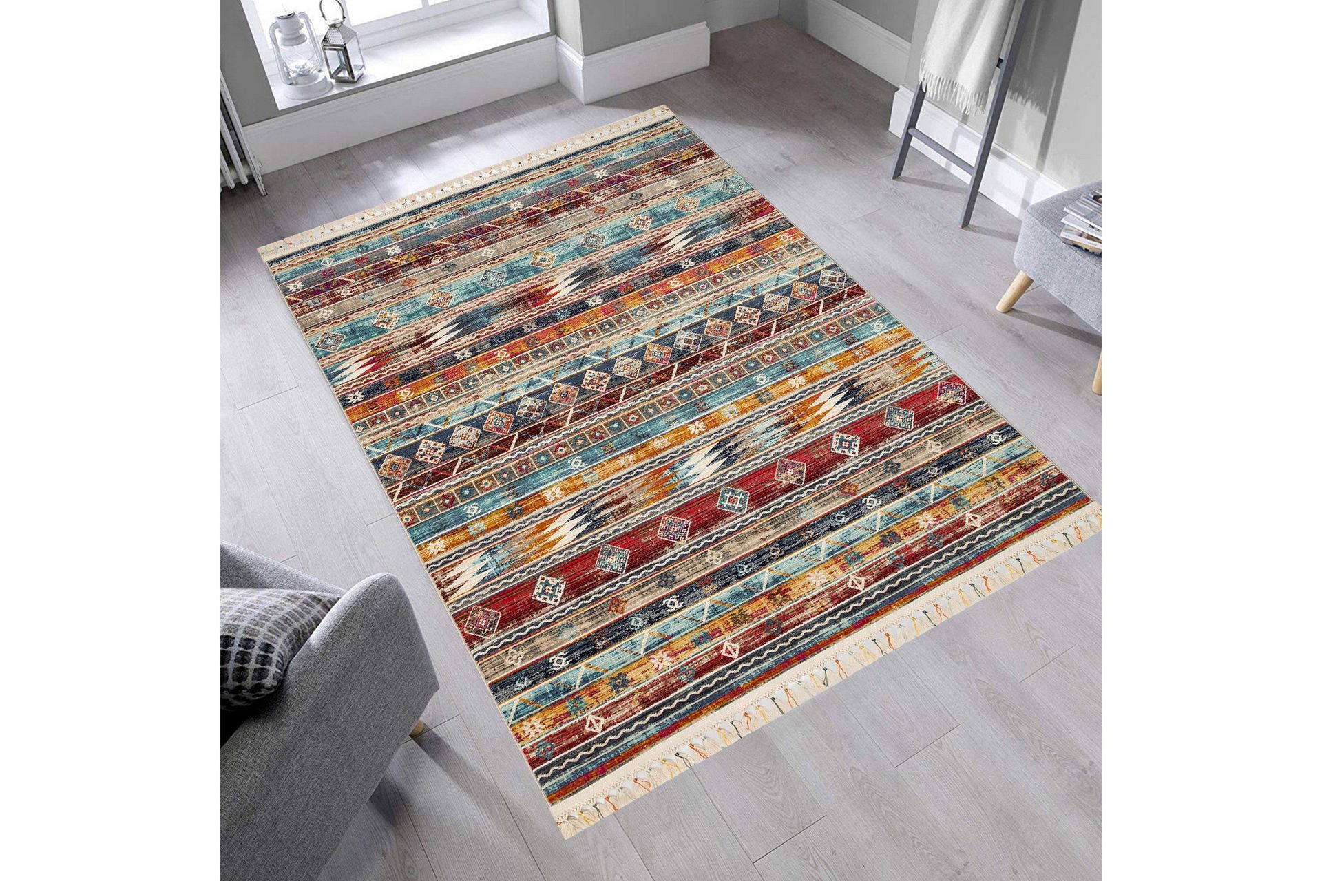 Noriko G&aring;ngmatta 80x150 cm Rektangul&auml;r - Flerf&auml;rgad