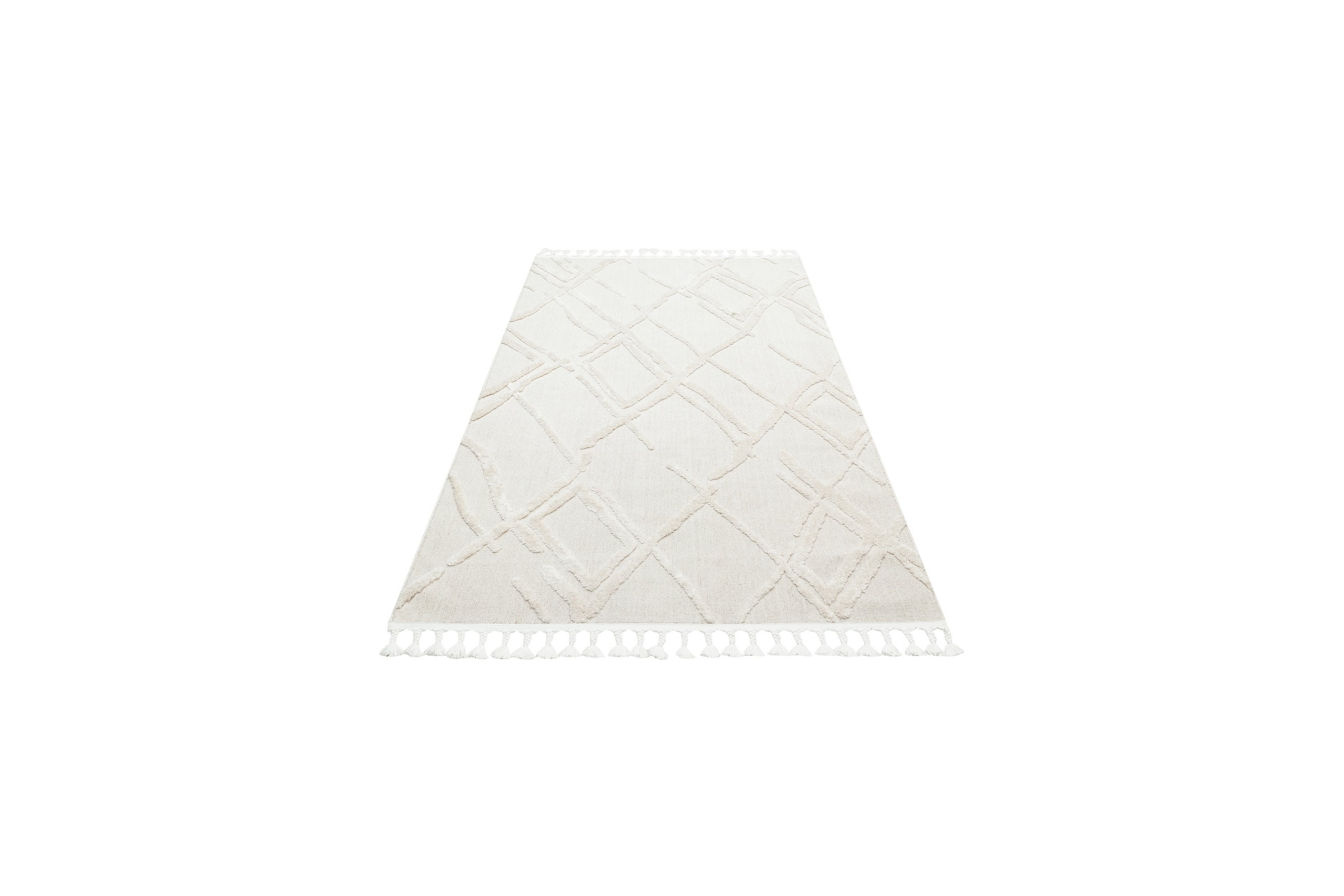 gångmatta tolina 80x300 rektangulär - vit