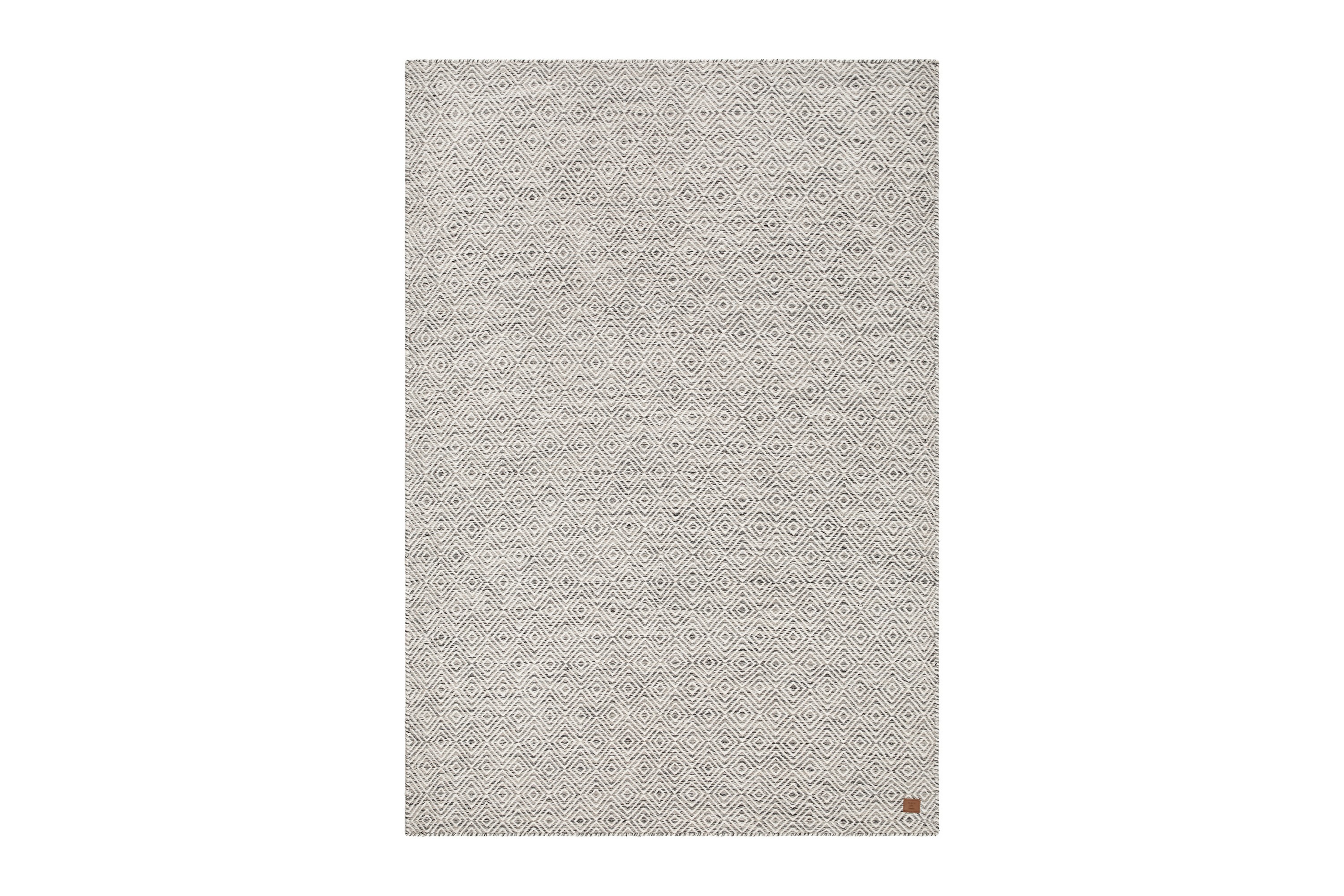 Gåsöga Ullmatta 75x200 cm Oval Grå