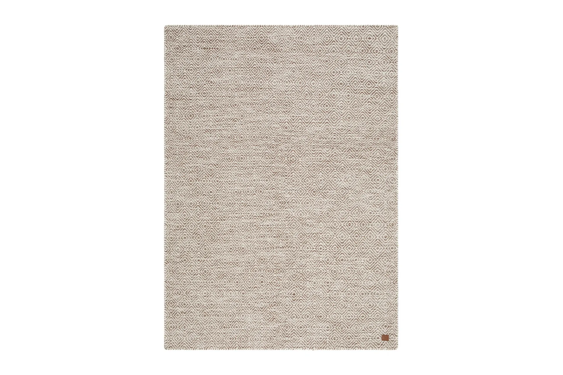 gåsöga ullmatta 160x230 cm rektangulär - beige