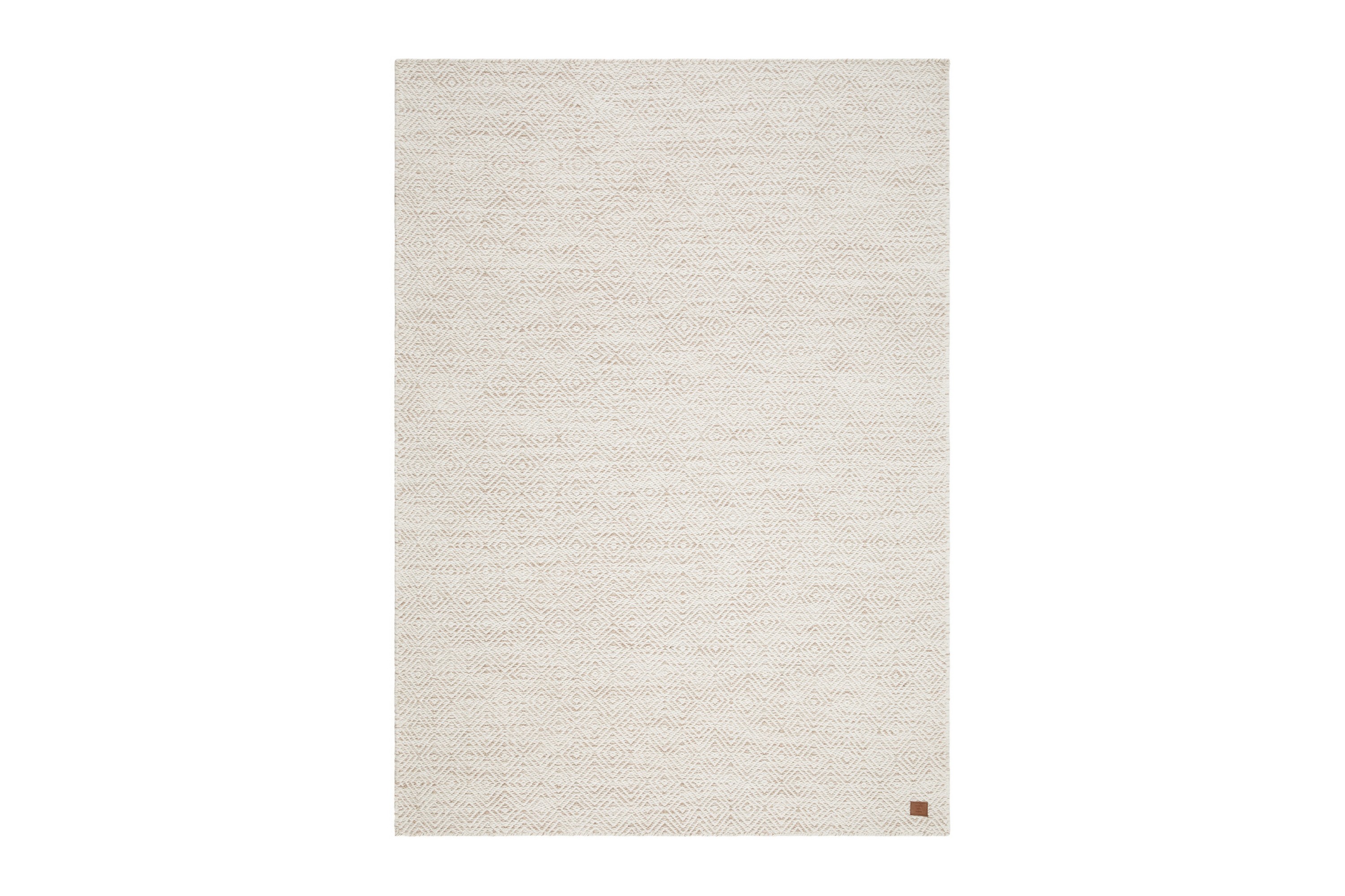Gåsöga Ullmatta 160x230 cm Rektangulär Beige