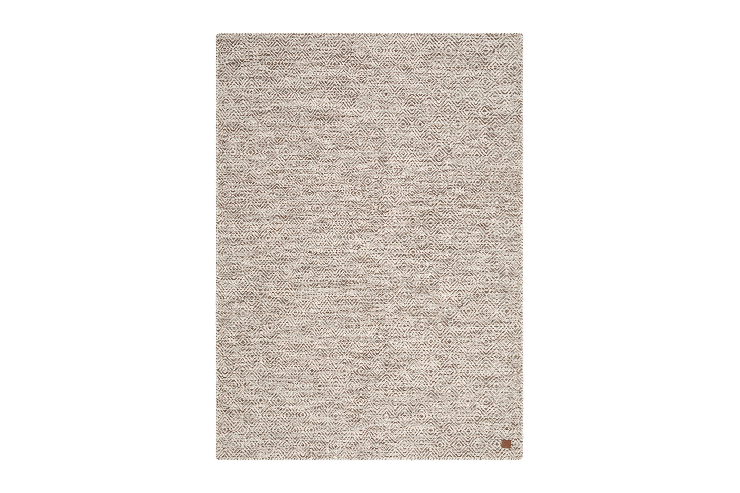 gåsöga ullmatta 200x300 cm rektangulär - beige