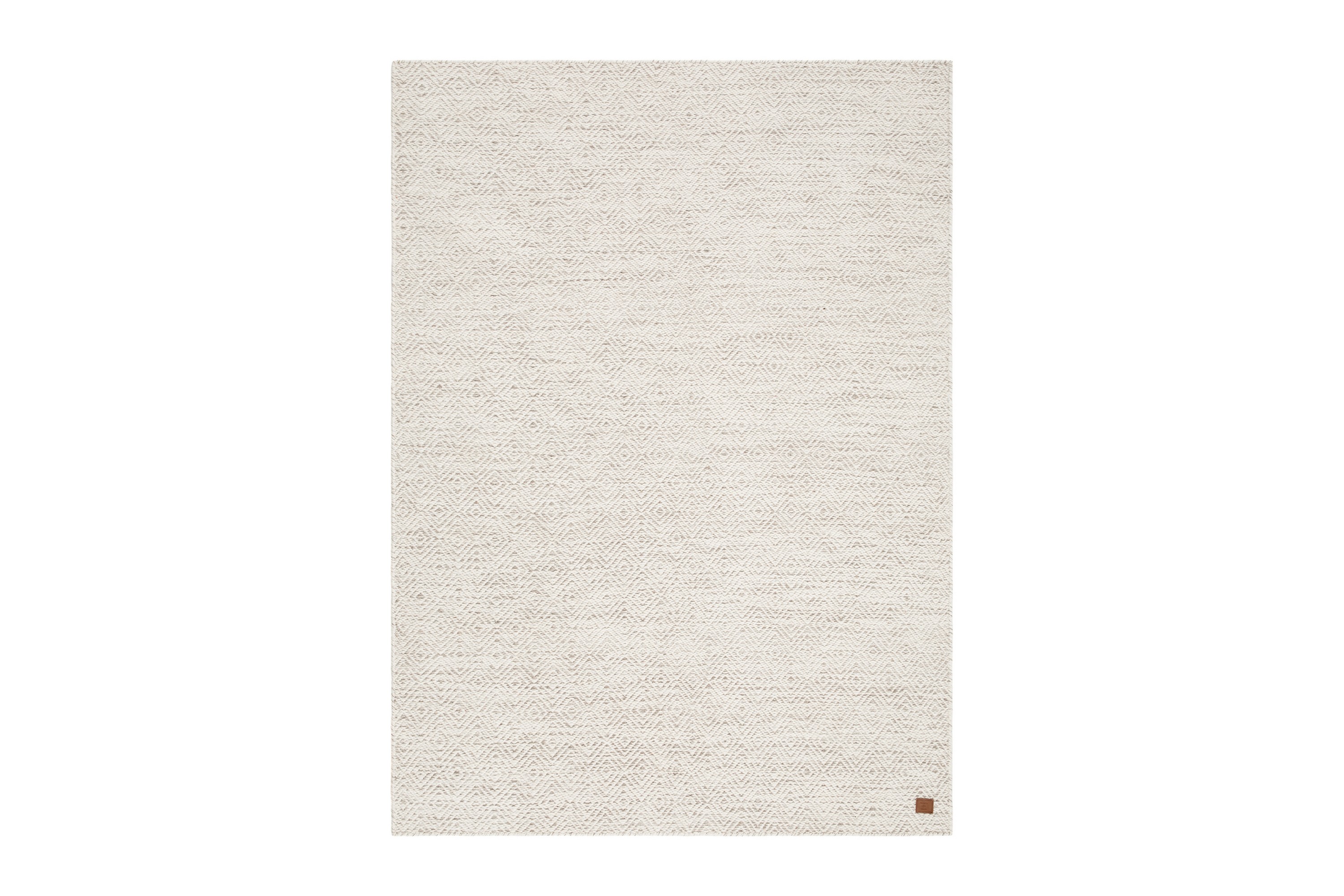 Gåsöga Ullmatta 75x200 cm Oval Beige