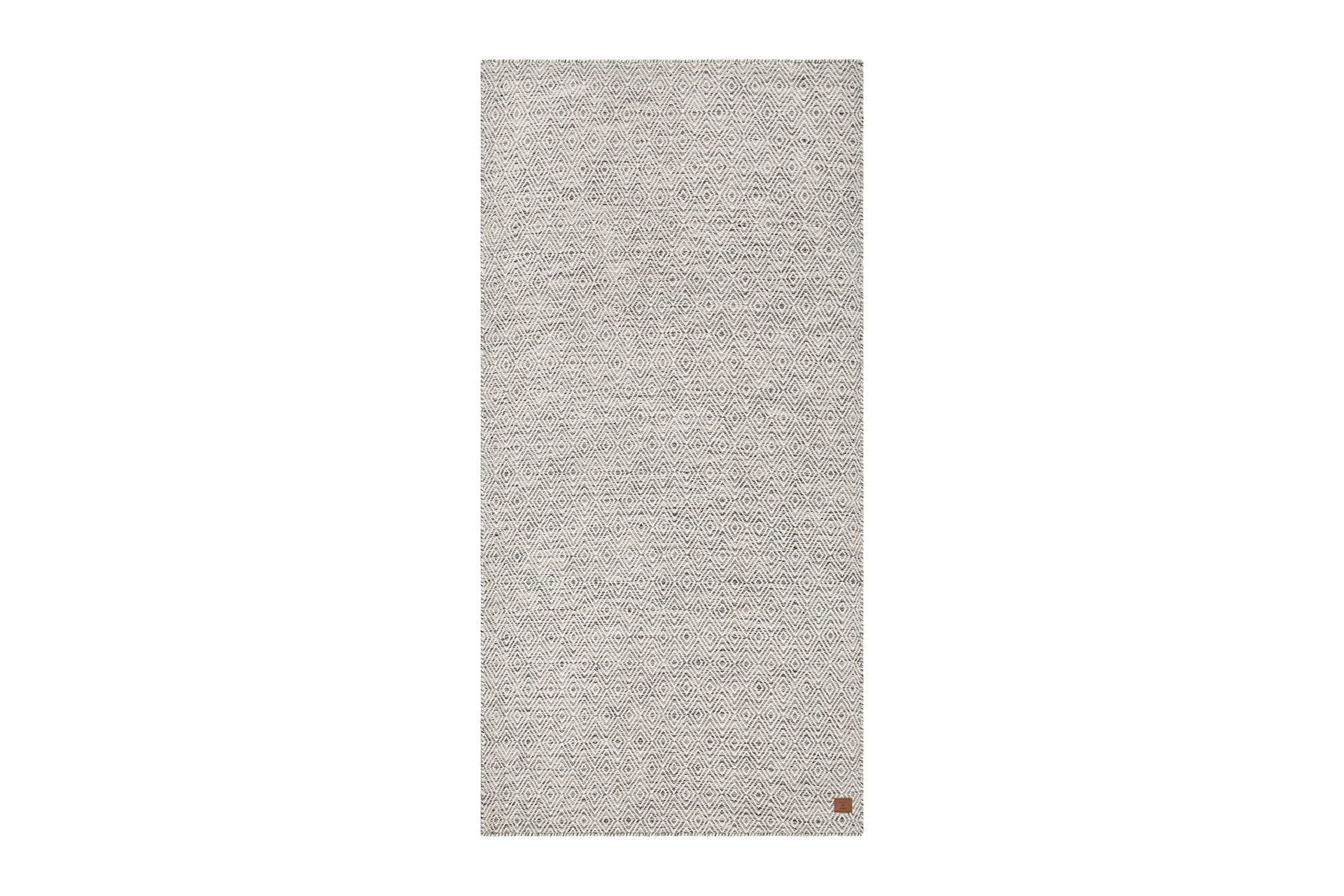 Gåsöga Ullmatta 75x200 cm Oval - Grå