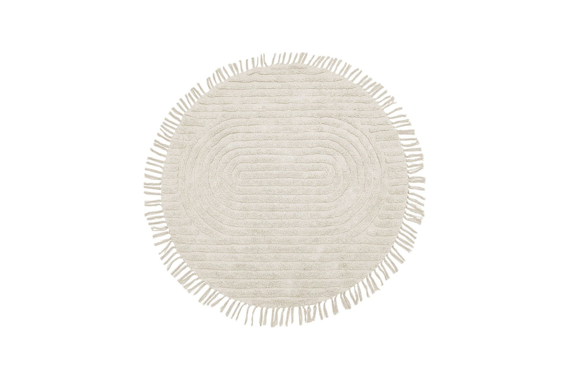 halfeti ryamatta 140 cm rund - beige