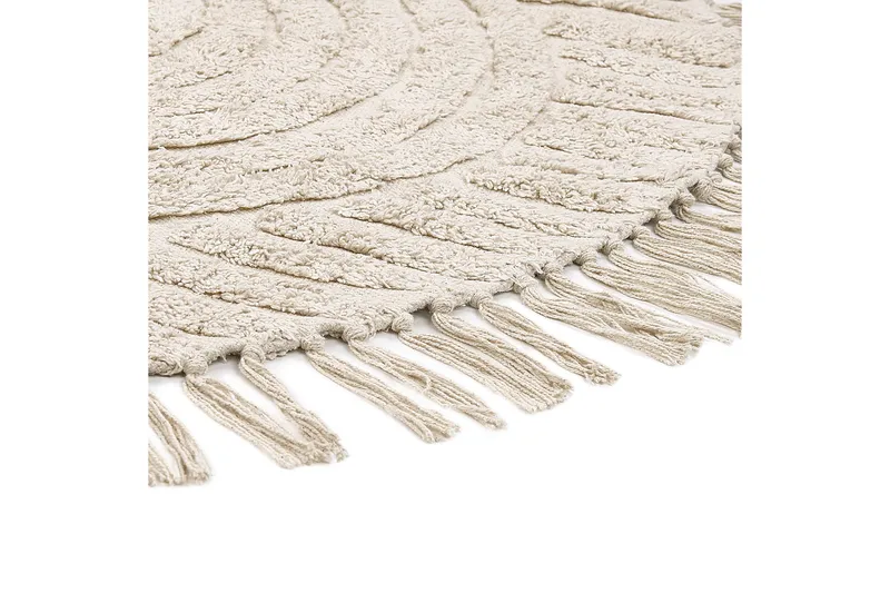 Halfeti Ryamatta 140 cm Rund - Beige - Textil & mattor - Matta - Modern matta - Ryamatta