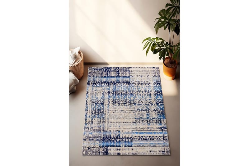 Hallmatta Stribor Blå - 80 x 300 cm - Textil & mattor - Matta - Modern matta - Gångmatta