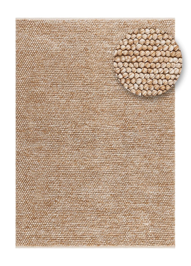 Handvävd Matta Bubble 160x230 cm - Karamell - Textil & mattor - Matta - Modern matta - Ullmatta