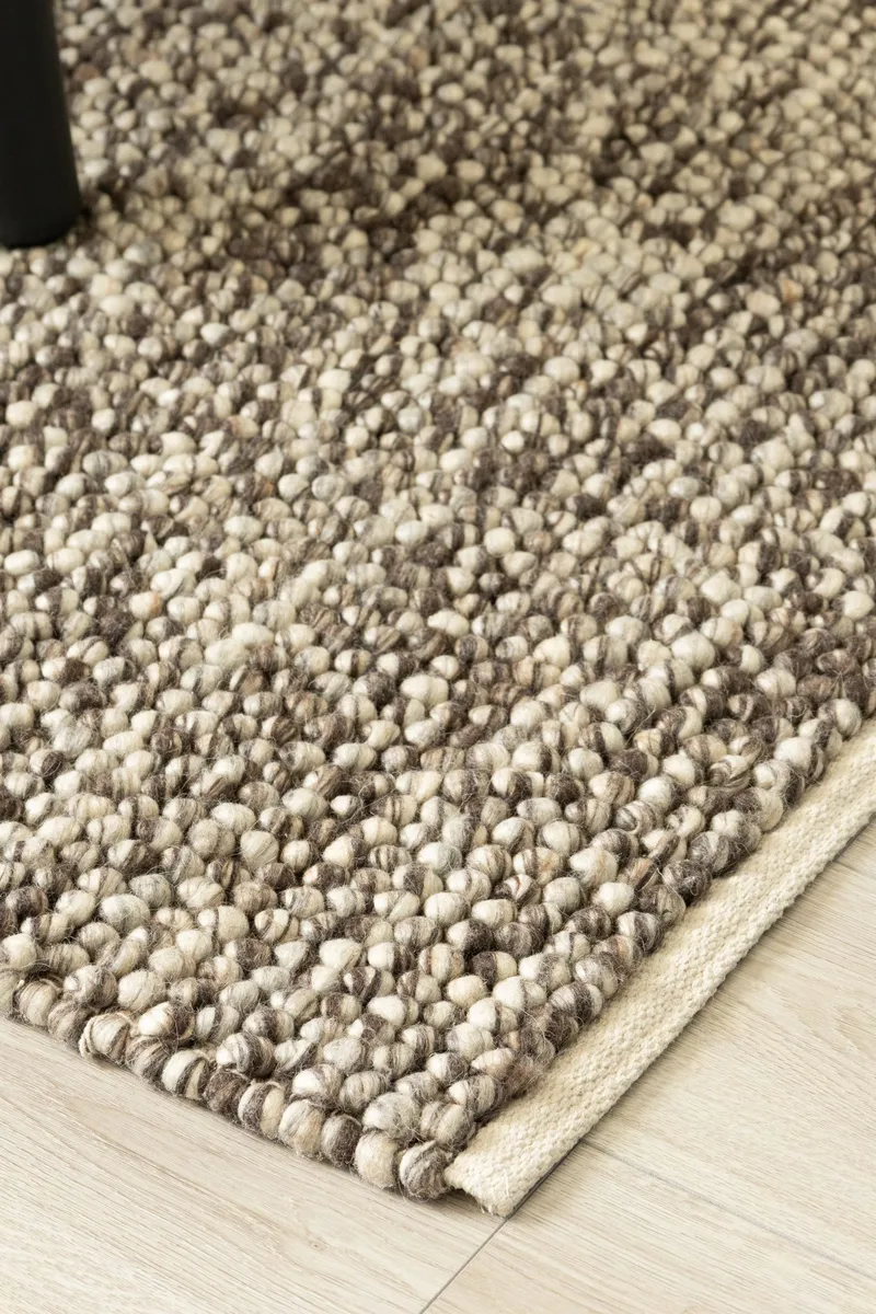 Handvävd Matta Bubble Kvadratisk 240x240 cm - Choklad melange - Textil & mattor - Matta - Modern matta - Ullmatta