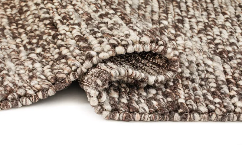 Handvävd Matta Bubble Kvadratisk 240x240 cm - Choklad melange - Textil & mattor - Matta - Modern matta - Ullmatta