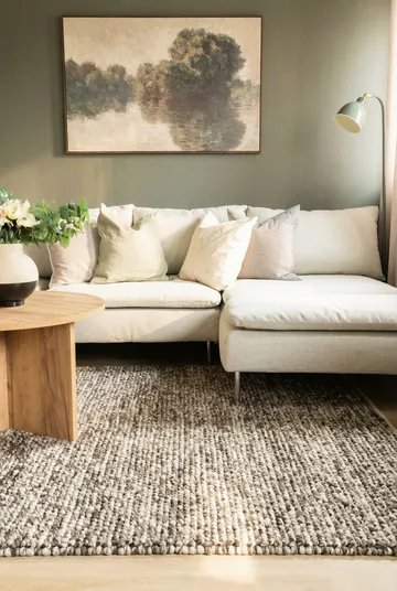 Handvävd Matta Bubble Kvadratisk 240x240 cm - Choklad melange - Textil & mattor - Matta - Modern matta - Ullmatta