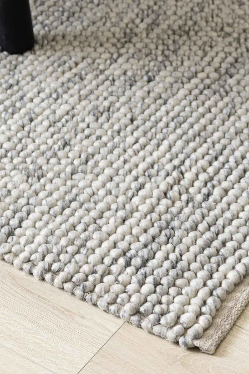 Handvävd Matta Bubble Kvadratisk 300x300 cm - Grå Melange - Textil & mattor - Matta - Modern matta - Ullmatta