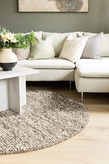 Handvävd Matta Bubble Rund 120 cm - Choklad Melange - Textil & mattor - Matta - Modern matta - Ullmatta