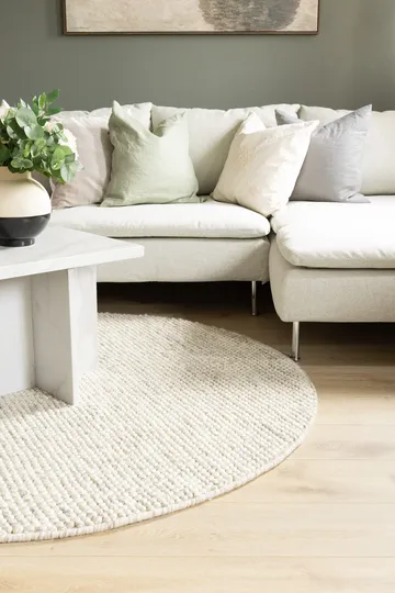 Handvävd Matta Bubble Rund 160 cm - IvoryMelange - Textil & mattor - Matta - Modern matta - Ullmatta
