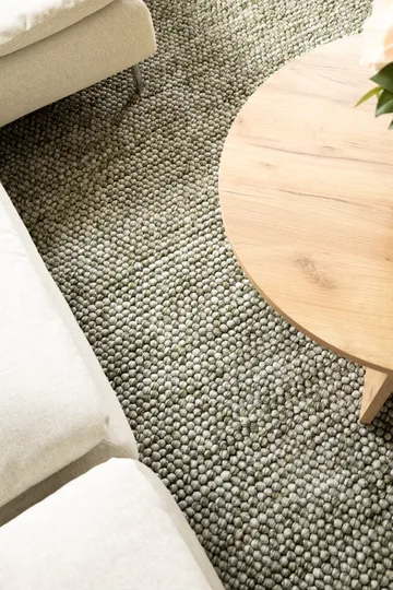 Handvävd Matta Bubble Rund 160 cm - Olivgrön - Textil & mattor - Matta - Modern matta - Ullmatta