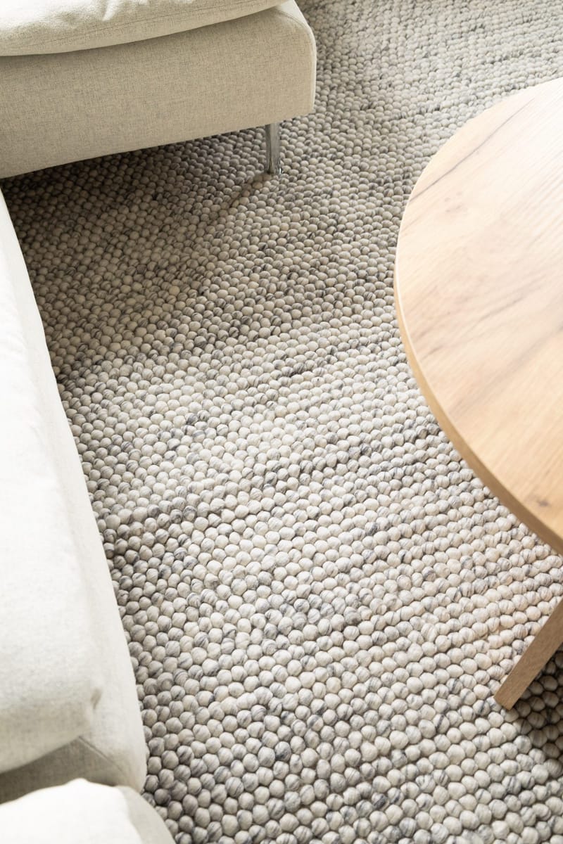 Handvävd Matta Bubble Rund 200 cm - Grå Melange - Textil & mattor - Matta - Modern matta - Ullmatta