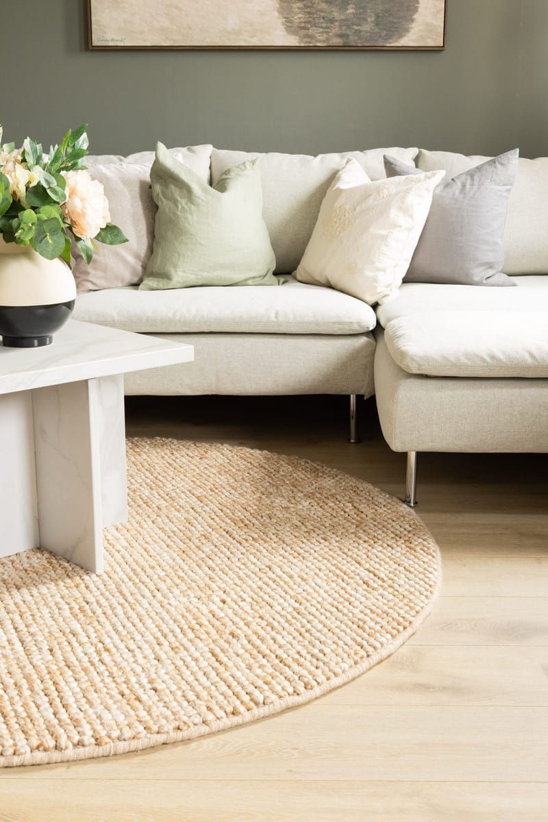 Handvävd Matta Bubble Rund 240 cm - Karamell - Textil & mattor - Matta - Modern matta - Ullmatta