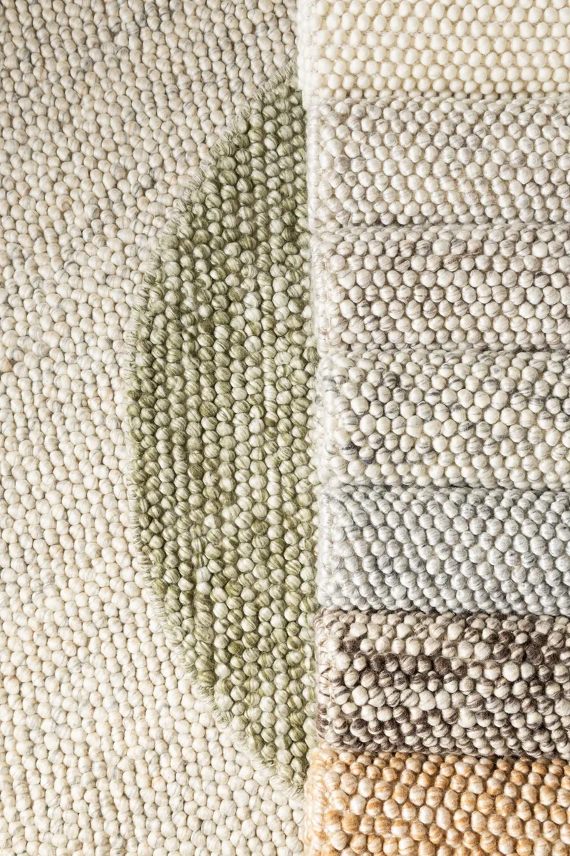 Handvävd Matta Bubble Rund 300 cm - Creme - Textil & mattor - Matta - Modern matta - Ullmatta