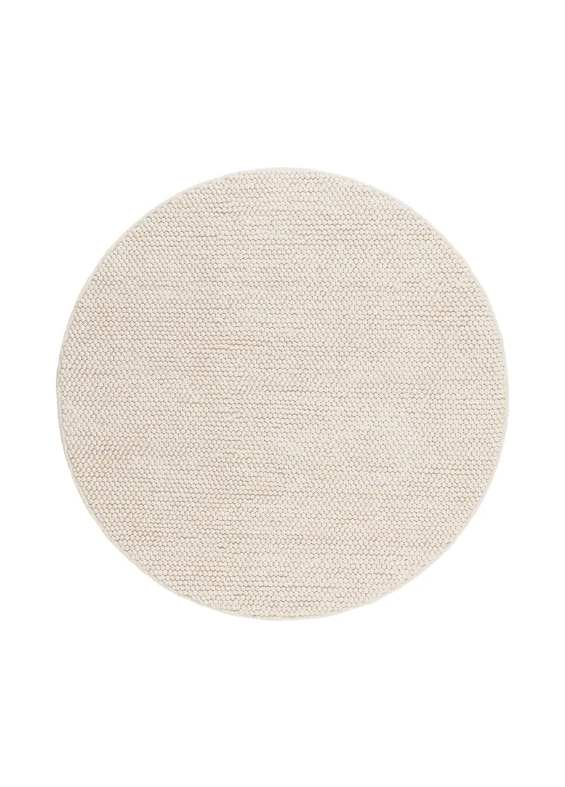 Handvävd Matta Bubble Rund 300 cm, Creme