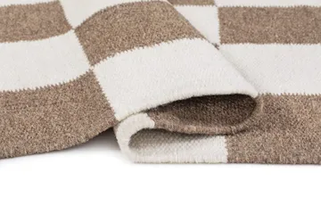 Handvävd Matta Nordic Check 140x200 cm - Choklad - Textil & mattor - Matta - Modern matta - Ullmatta