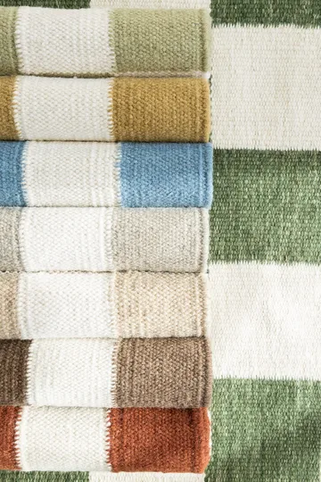 Handvävd Matta Nordic Check 140x200 cm - Lejongul - Textil & mattor - Matta - Modern matta - Ullmatta