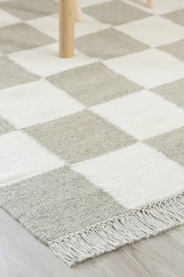 Handvävd Matta Nordic Check 160x230 cm - Grå - Textil & mattor - Matta - Modern matta - Ullmatta