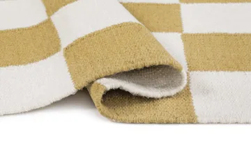 Handvävd Matta Nordic Check 160x230 cm - Lejongul - Textil & mattor - Matta - Modern matta - Ullmatta