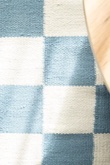 Handvävd Matta Nordic Check 200x300 cm - Duvblå - Textil & mattor - Matta - Modern matta - Ullmatta