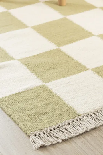 Handvävd Matta Nordic Check 200x300 cm - Grön - Textil & mattor - Matta - Modern matta - Ullmatta