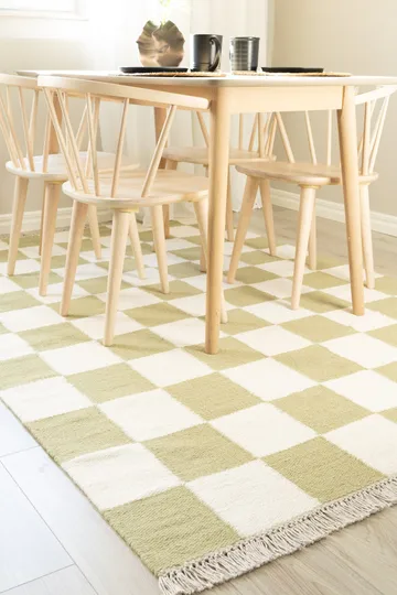Handvävd Matta Nordic Check 200x300 cm - Grön - Textil & mattor - Matta - Modern matta - Ullmatta