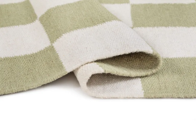 Handvävd Matta Nordic Check 200x300 cm - Grön - Textil & mattor - Matta - Modern matta - Ullmatta