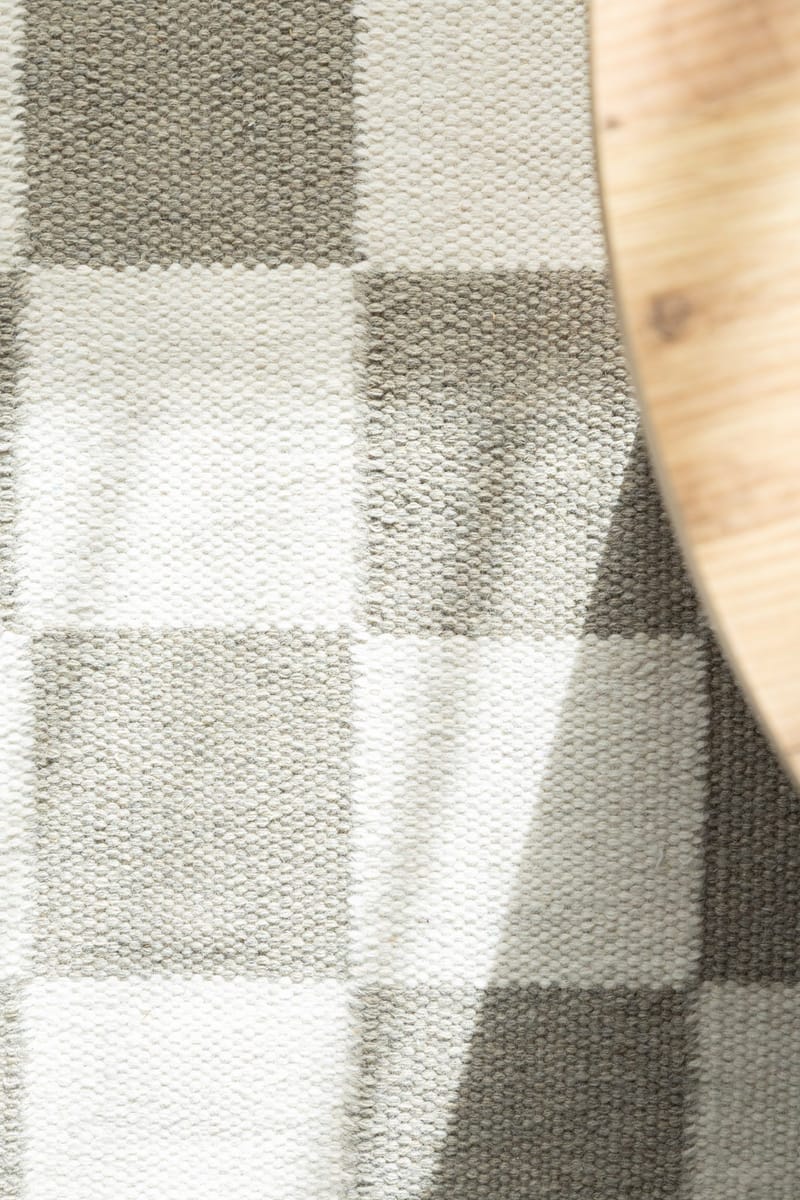 Handvävd Matta Nordic Check 75x200 cm - Grå - Textil & mattor - Matta - Modern matta - Ullmatta