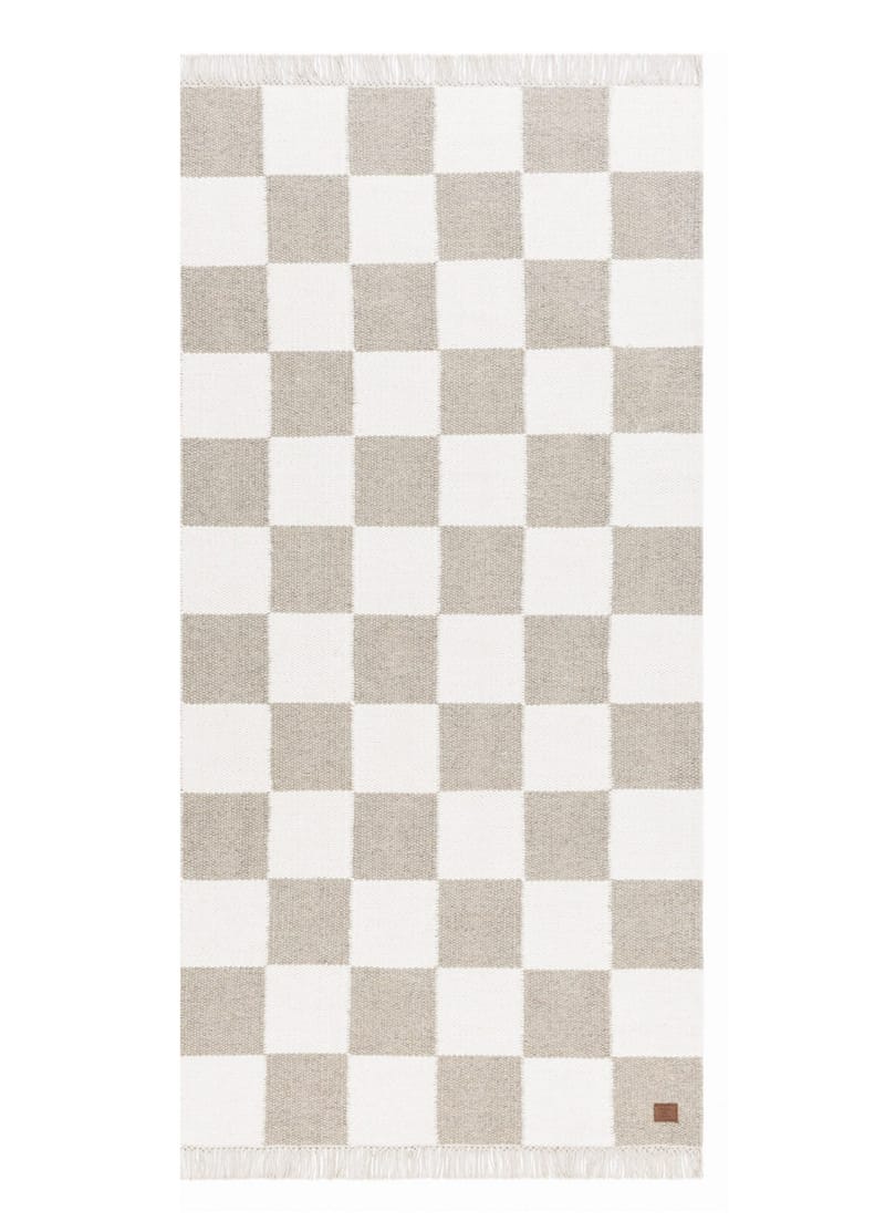 Handvävd Matta Nordic Check 75x200 cm, Grå