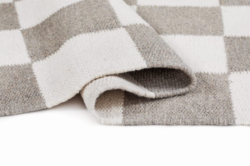 Handvävd Matta Nordic Check 75x200 cm - Grå - Textil & mattor - Matta - Modern matta - Ullmatta