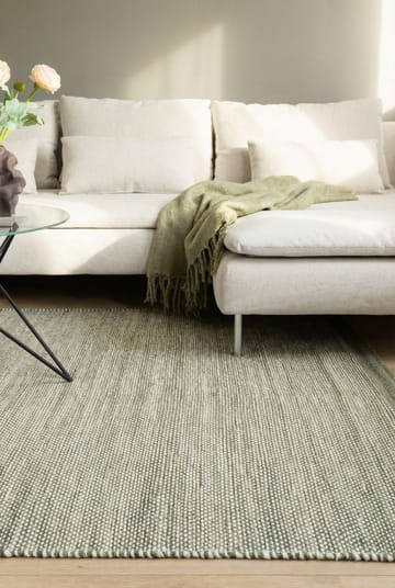 Handvävd Matta Sandhamn 140x200 cm - Grön - Textil & mattor - Matta - Modern matta - Ullmatta