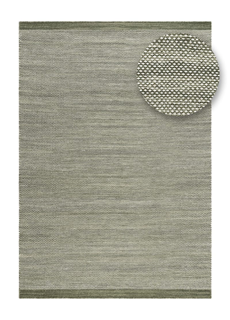 Handvävd Matta Sandhamn 140x200 cm - Grön - Textil & mattor - Matta - Modern matta - Ullmatta