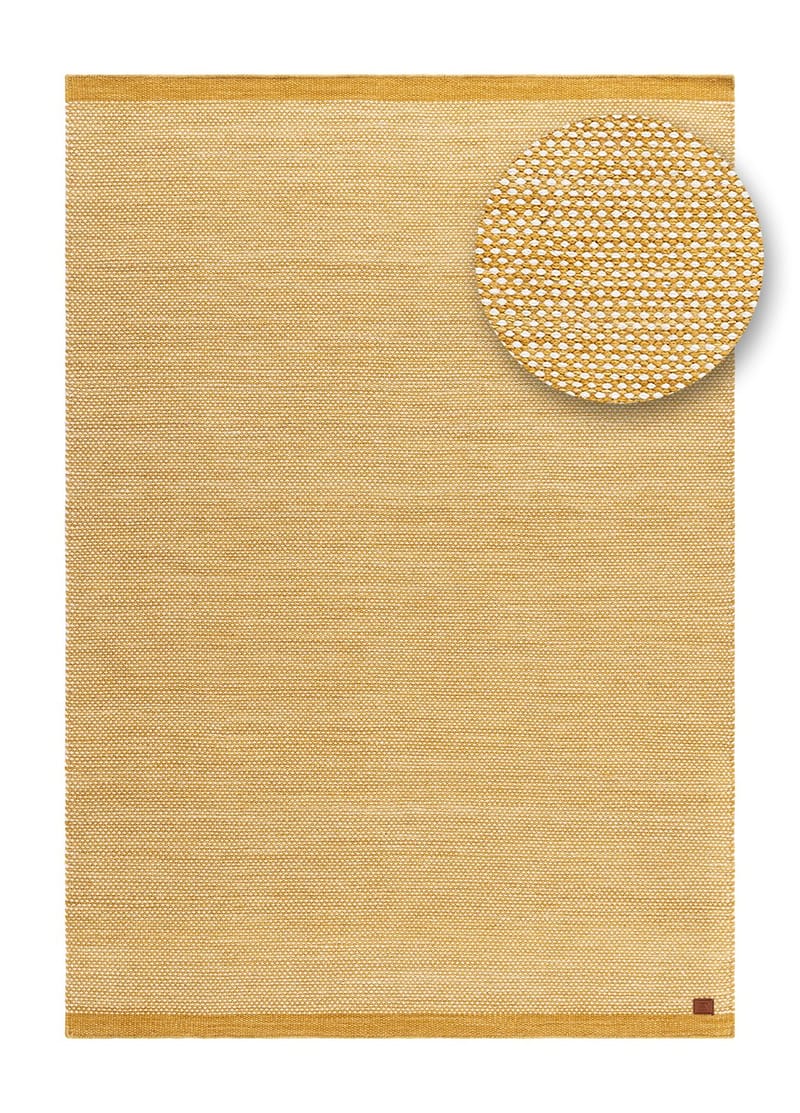 Handvävd Matta Sandhamn 140x200 cm - Ockragul - Textil & mattor - Matta - Modern matta - Ullmatta
