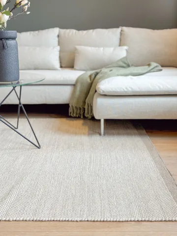 Handvävd Matta Sandhamn 200x200 cm - Silver - Textil & mattor - Matta - Modern matta - Ullmatta