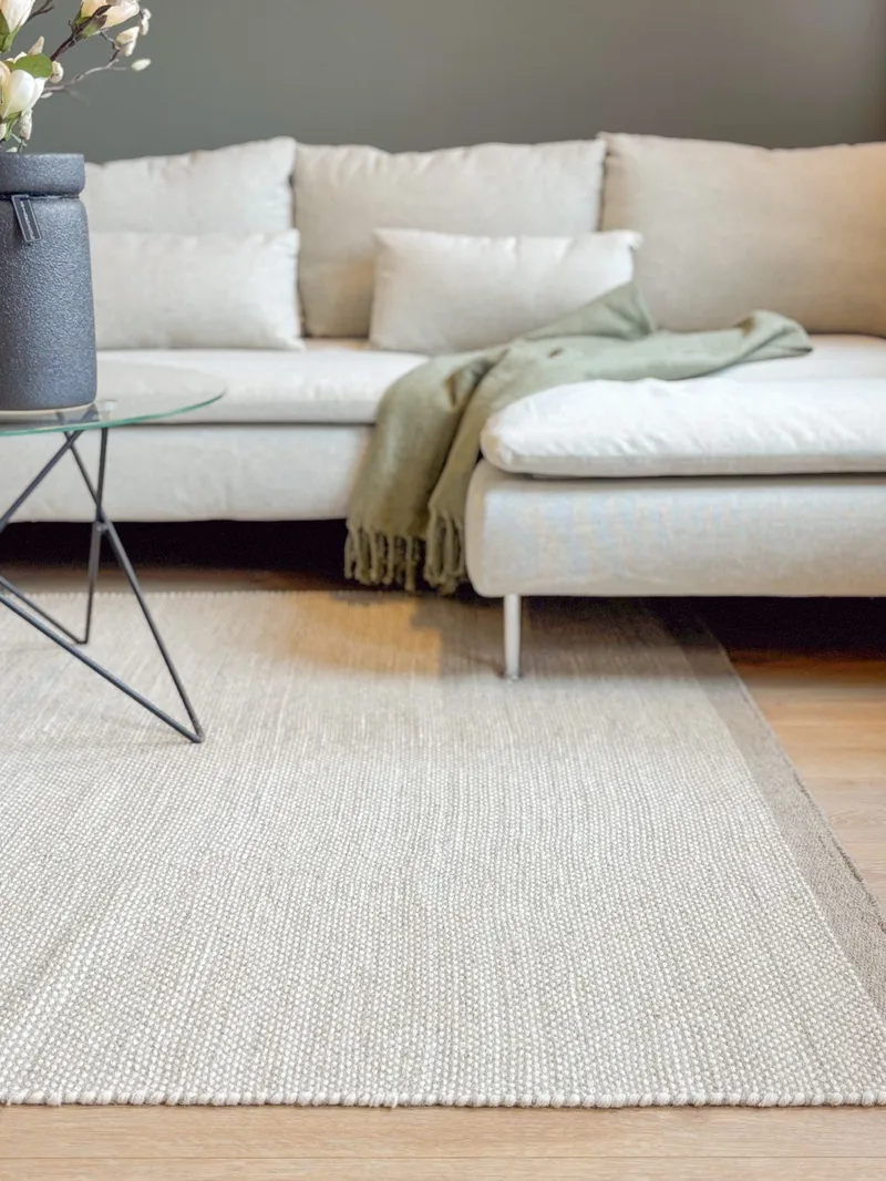 Handvävd Matta Sandhamn 200x200 cm - Silver - Textil & mattor - Matta - Modern matta - Ullmatta