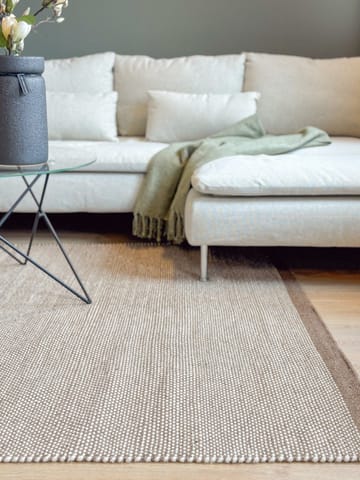 Handvävd Matta Sandhamn Kvadratisk 200x200 cm - Mörklinne - Textil & mattor - Matta - Modern matta - Ullmatta
