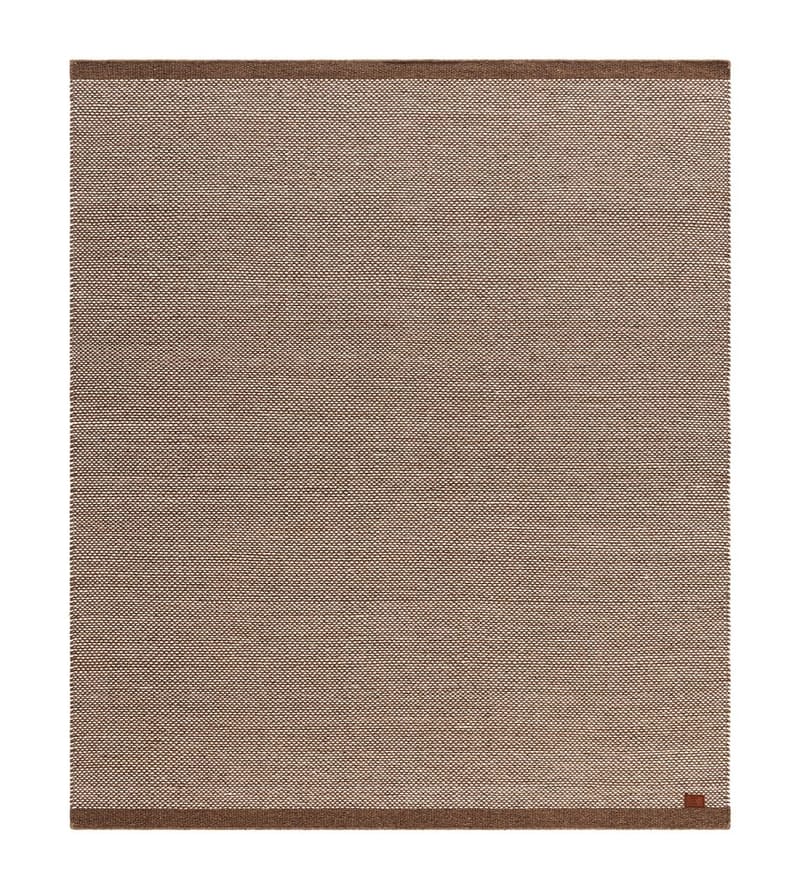 Handvävd Matta Sandhamn Kvadratisk 200x200 cm, Mörklinne